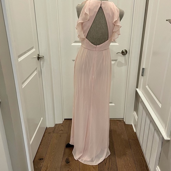 DESSY BRIDAL COLLECTION Chiffon, Lined,Blush Pink Bridesmaids Dress Size 4R - Picture 2 of 5